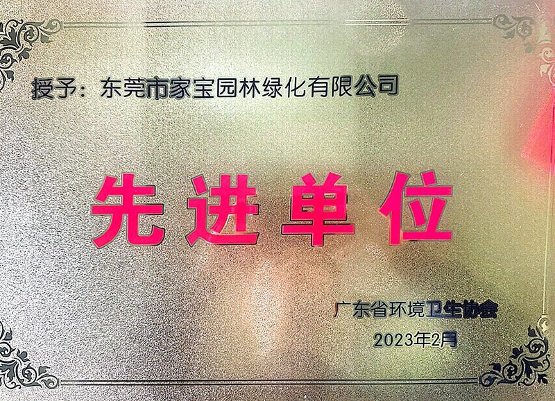 广东省环境卫生协会--2022年度先进单位